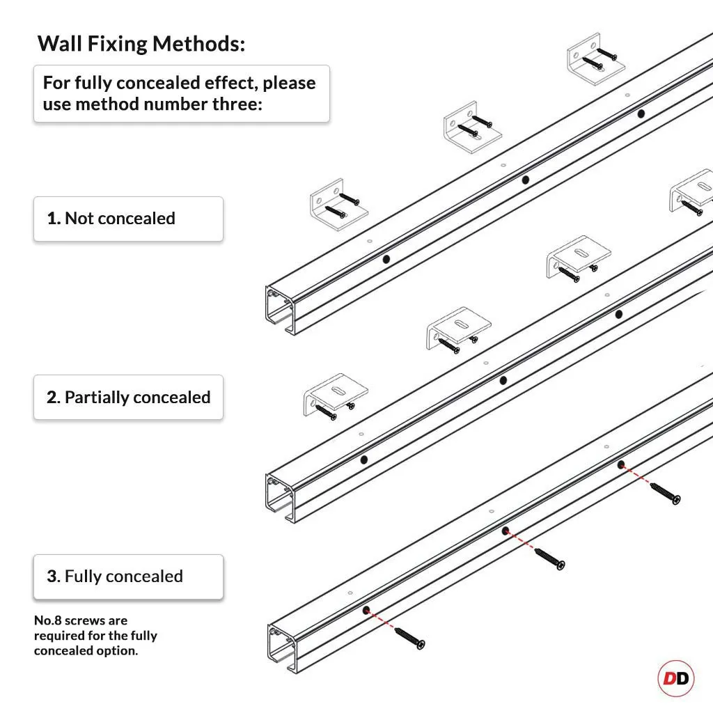 Single Sliding Door & Premium Wall Track - Eco-Urban® Morningside 5 Panel Door DD6437 - 6 Colour Options