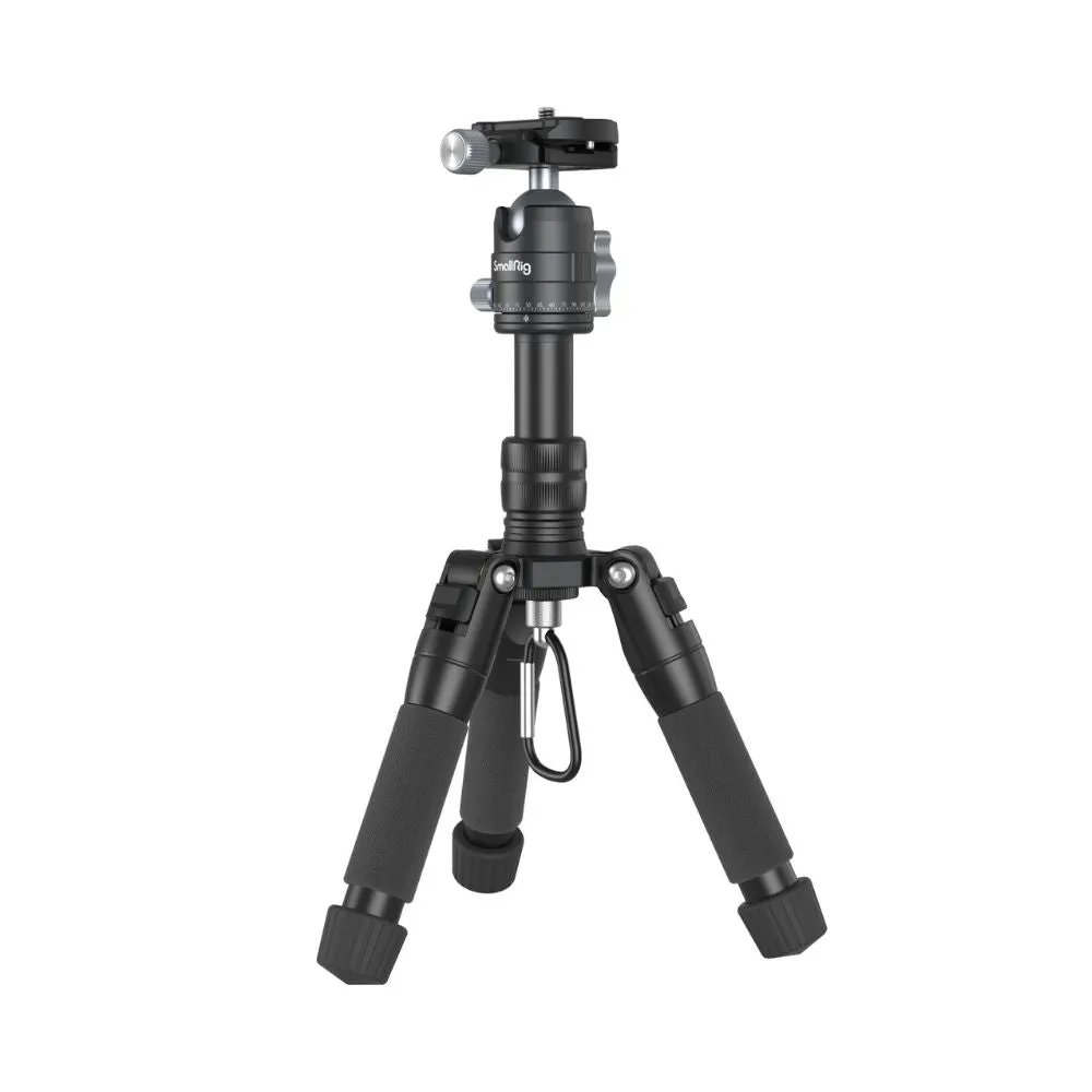 SmallRig VT-20 Aluminum Mini Camera Tripod with Arca-Type Quick Release Plate, Ball Head, 6KG Load Capacity, 5-Section Adjustable Legs, Smartphone Holder, and 1/4"-20 Threaded Hole for Attachments and Accessories | 4289