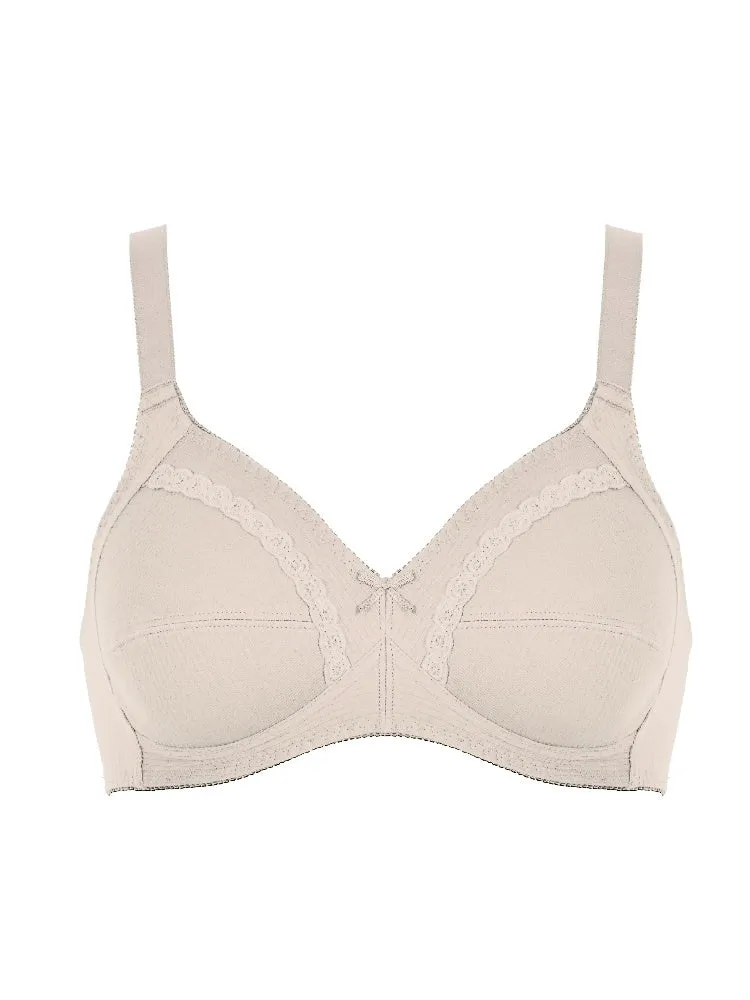 Soft Cup Cotton Bra - Light Beige