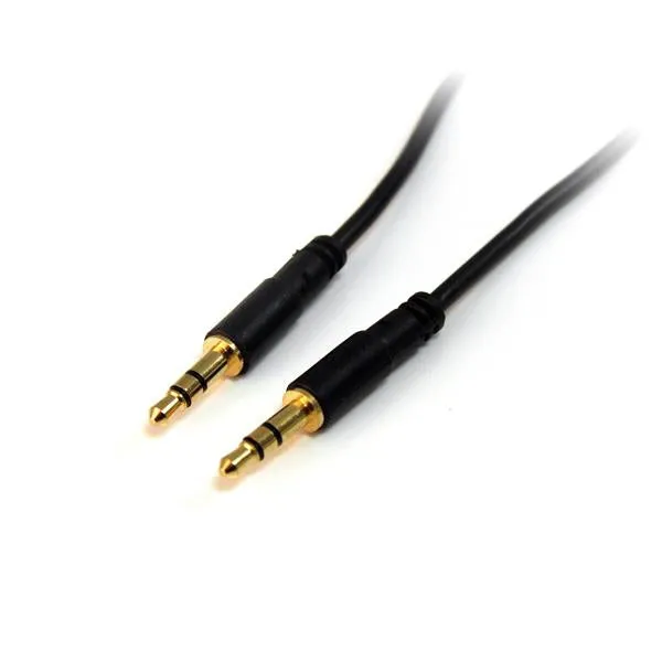 Startech.Com 15 Ft. (4.6 M) 3.5Mm Audio Cable - 3.5Mm Slim Audio Cable - Gold Plated Connectors - Male/Male - Aux Cable