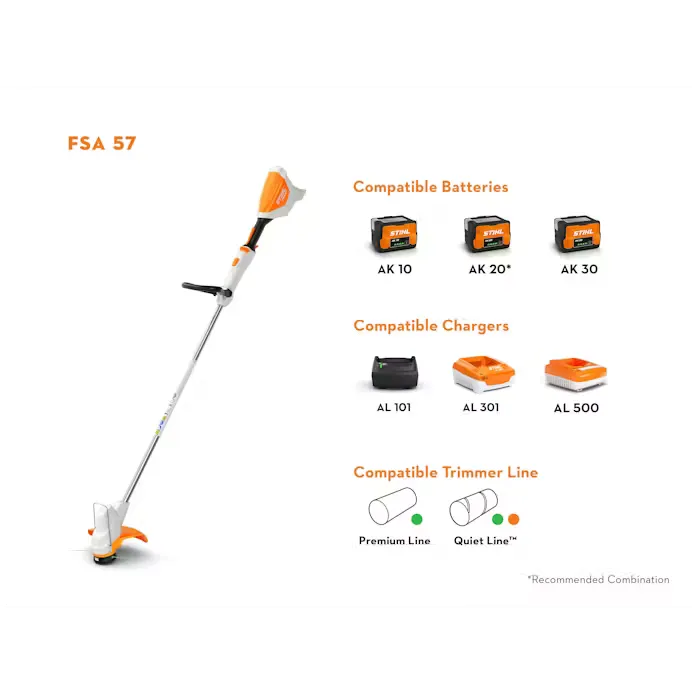 Stihl | FSA 57 Battery Trimmer | w/o battery & charger (4522 011 5761 US)