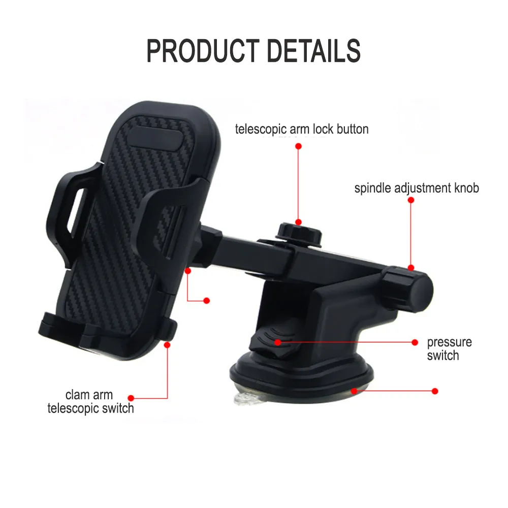 Suction Type Multi-Function Car Mobile Phone Holder