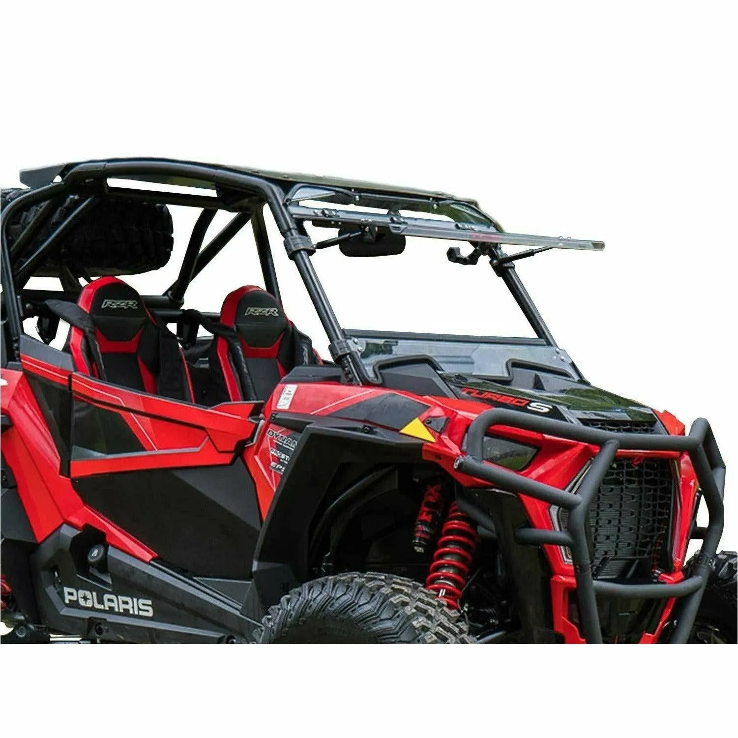 SuperATV Polaris RZR XP Turbo S Scratch Resistant Flip Windshield