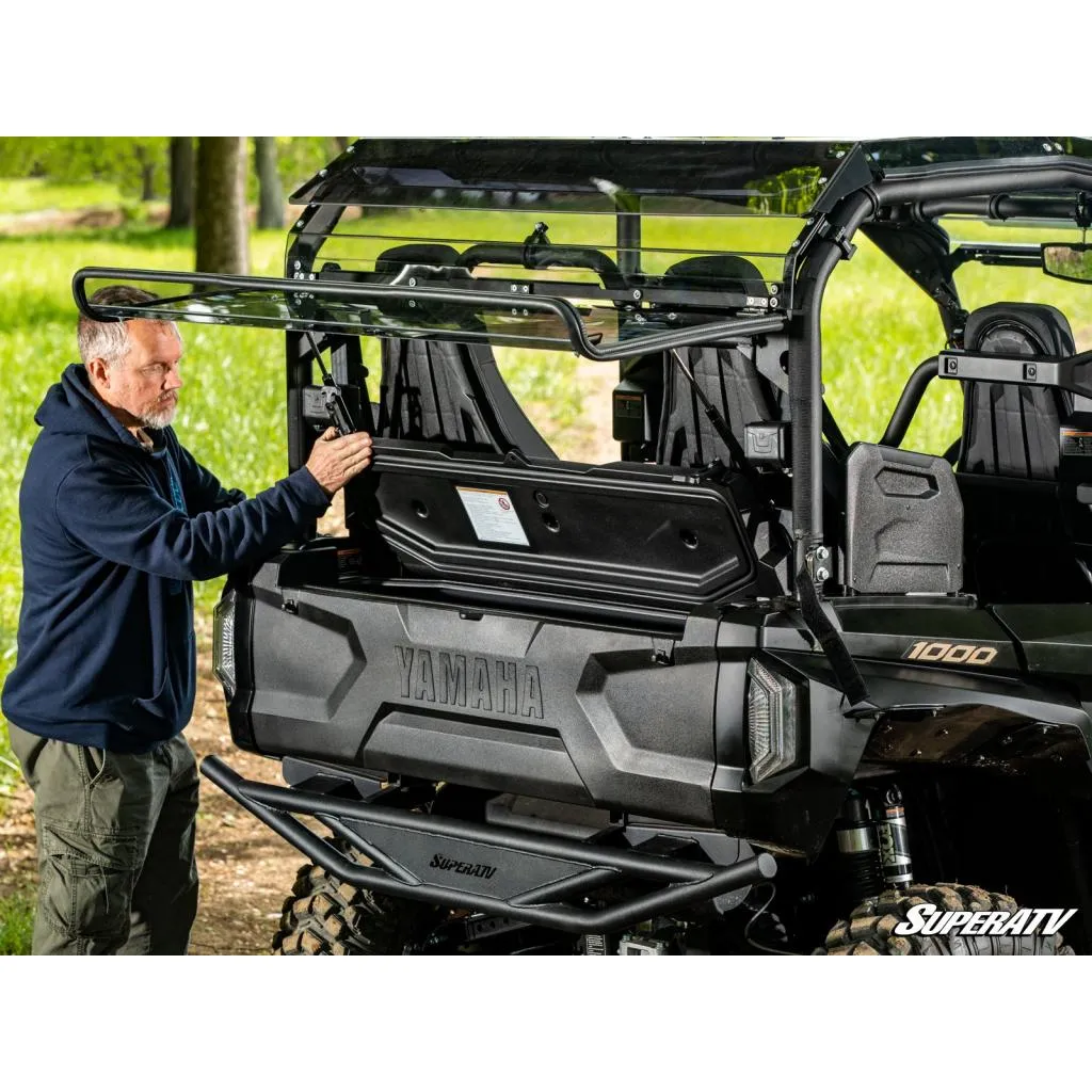 SuperATV Wolverine RMAX4 1000 Scratch-Resistant Rear Flip Windshield