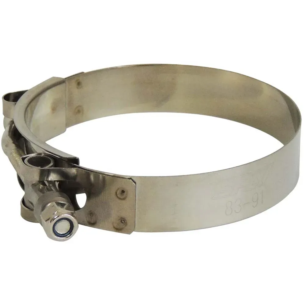 T-Bolt Hose Clamp 3" (3,267" to 3,582") Stainless Steel - 100 units