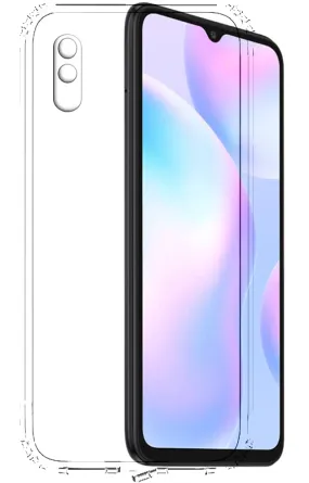 Transparent Silicone Mobile Back Cover for Mi Redmi 9A/9I (Soft & Flexible Back Cover)