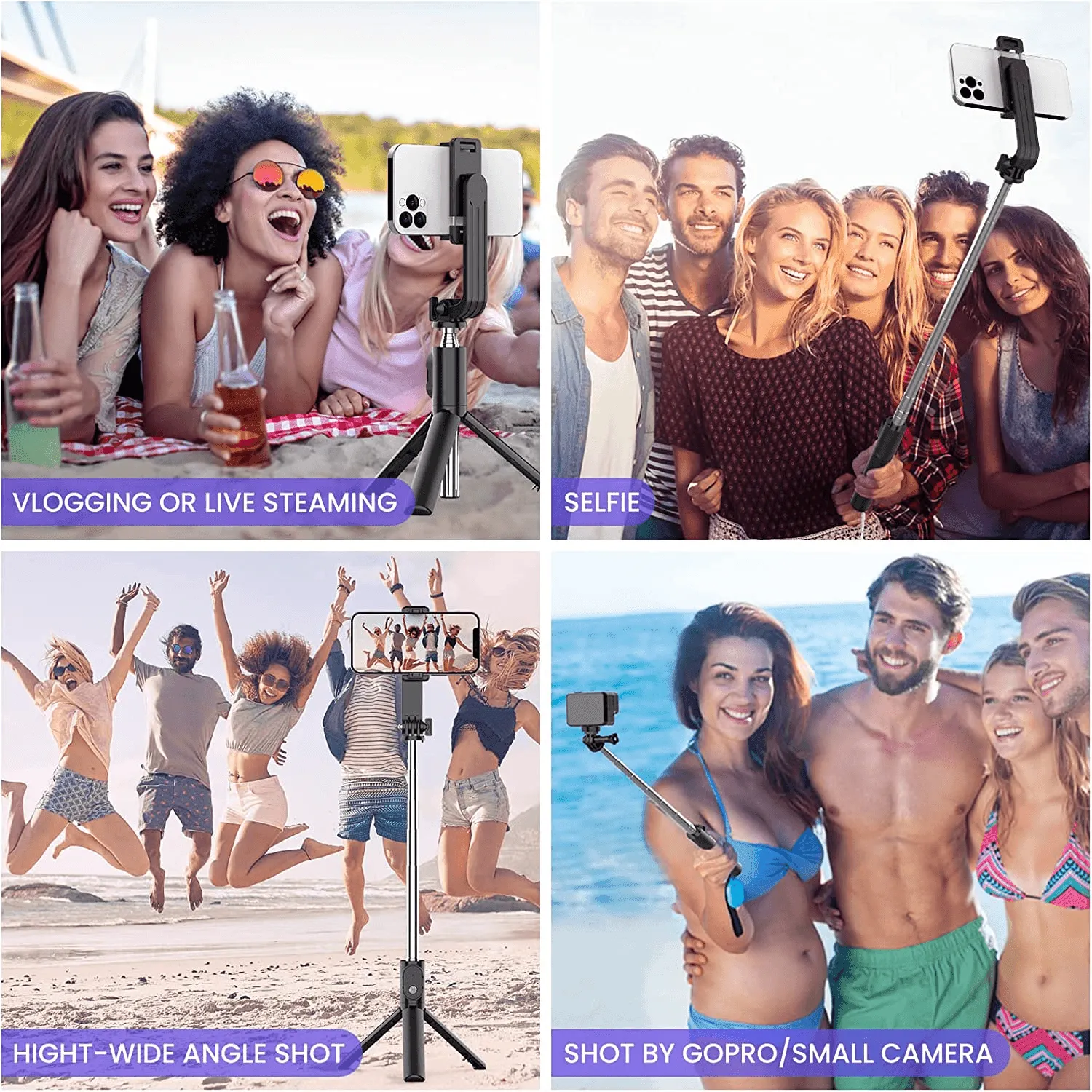 Tripod & Mini Live BroadCast Wireless Selfie Stick - P20S