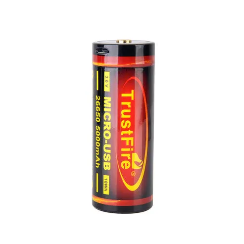 TrustFire 26650 USB Rechargeable Battery 5000mAh