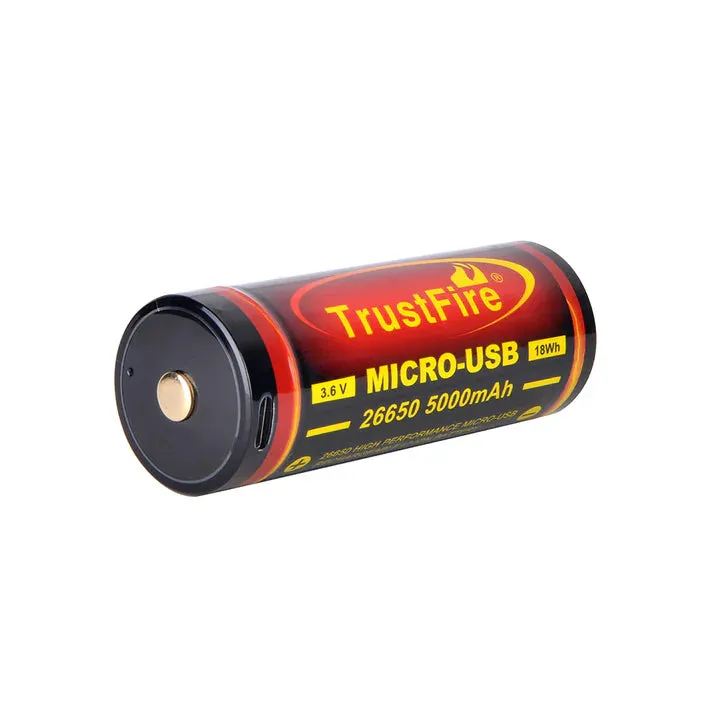 TrustFire 26650 USB Rechargeable Battery 5000mAh