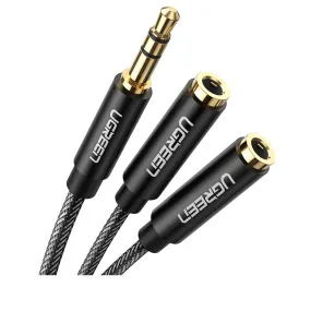 UGreen 3.5mm Stereo Audio Splitter Cable With Braided Cable 20CM - 10532