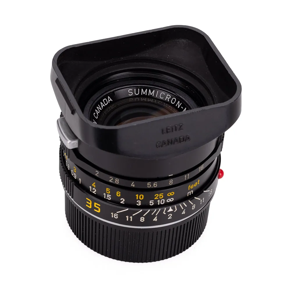 Used Leica Summicron-M 35mm f/2 V4 'Bokeh King', black (Canada) - 6-Bit with UV Filter - Recent Leica Wetzlar CLA