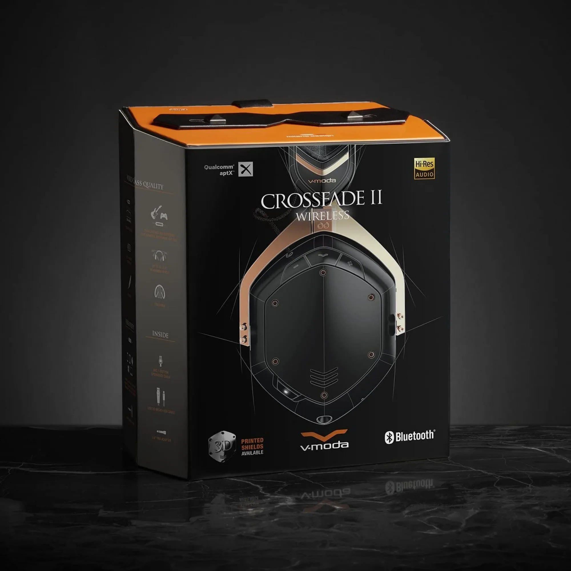 V-Moda Crossfade 2 Wireless Codex Edition Bluetooth Headphones - Rose Gold Black