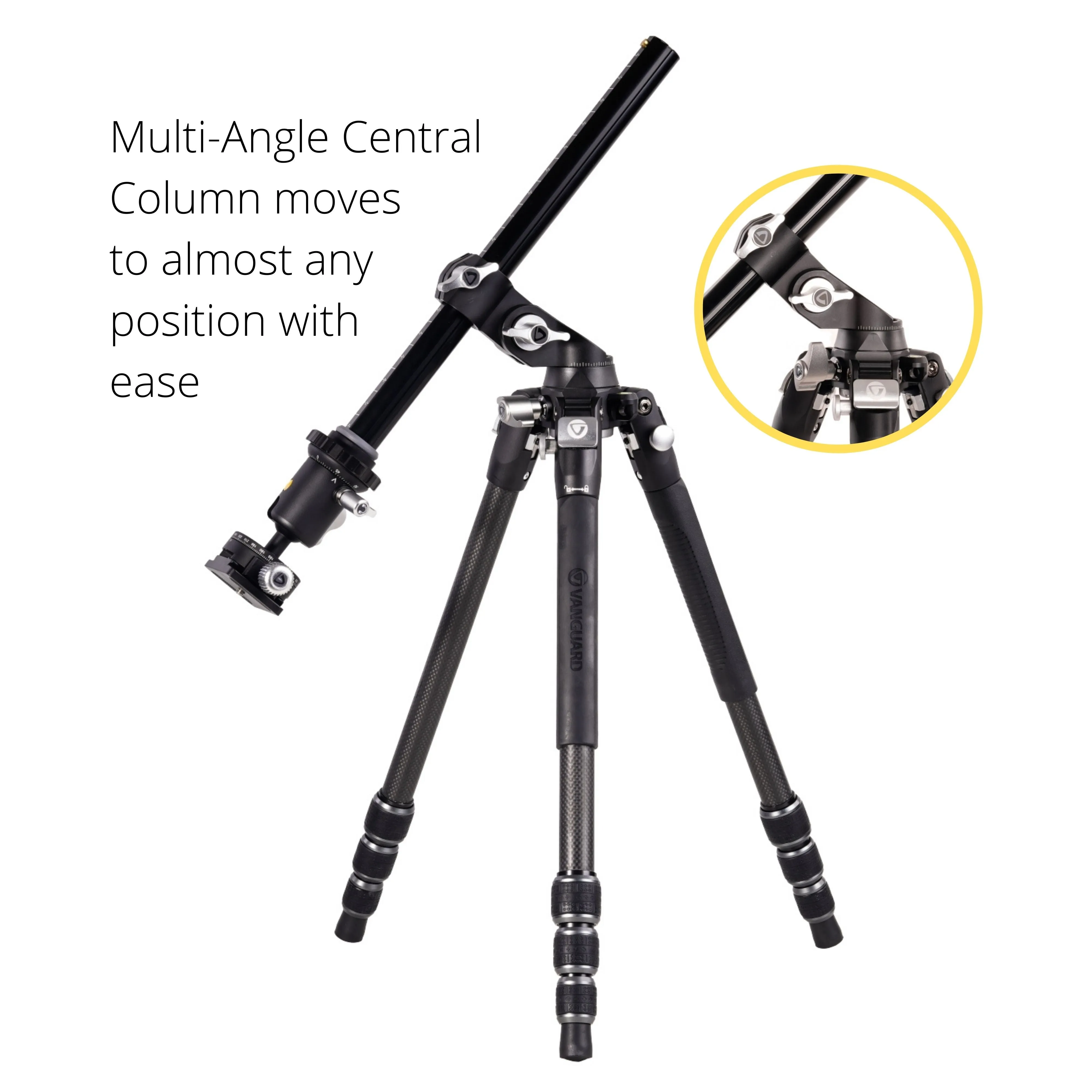 VEO 3T  264CB Versatile Carbon Travel Tripod with Dual Axis Ball Head - 15kg Load Capacity