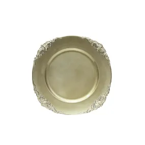 Vintage Round Charger Plate - Champagne