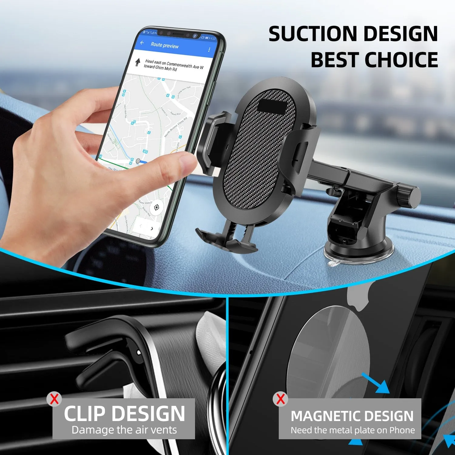 Windshield Gravity Sucker Car Phone Holder